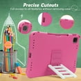 thumbnail image 6 of Kids Case for Apple iPad Pro 11 Inch 2024/2022/2021/2020/2018/ iPad Air 11 2024/ iPad Air 5 4, Lightweight Kids Friendly Kickstand Handle Cute Ladder Design Bumper Back Cover for Girls Boys,Rose, 6 of 6