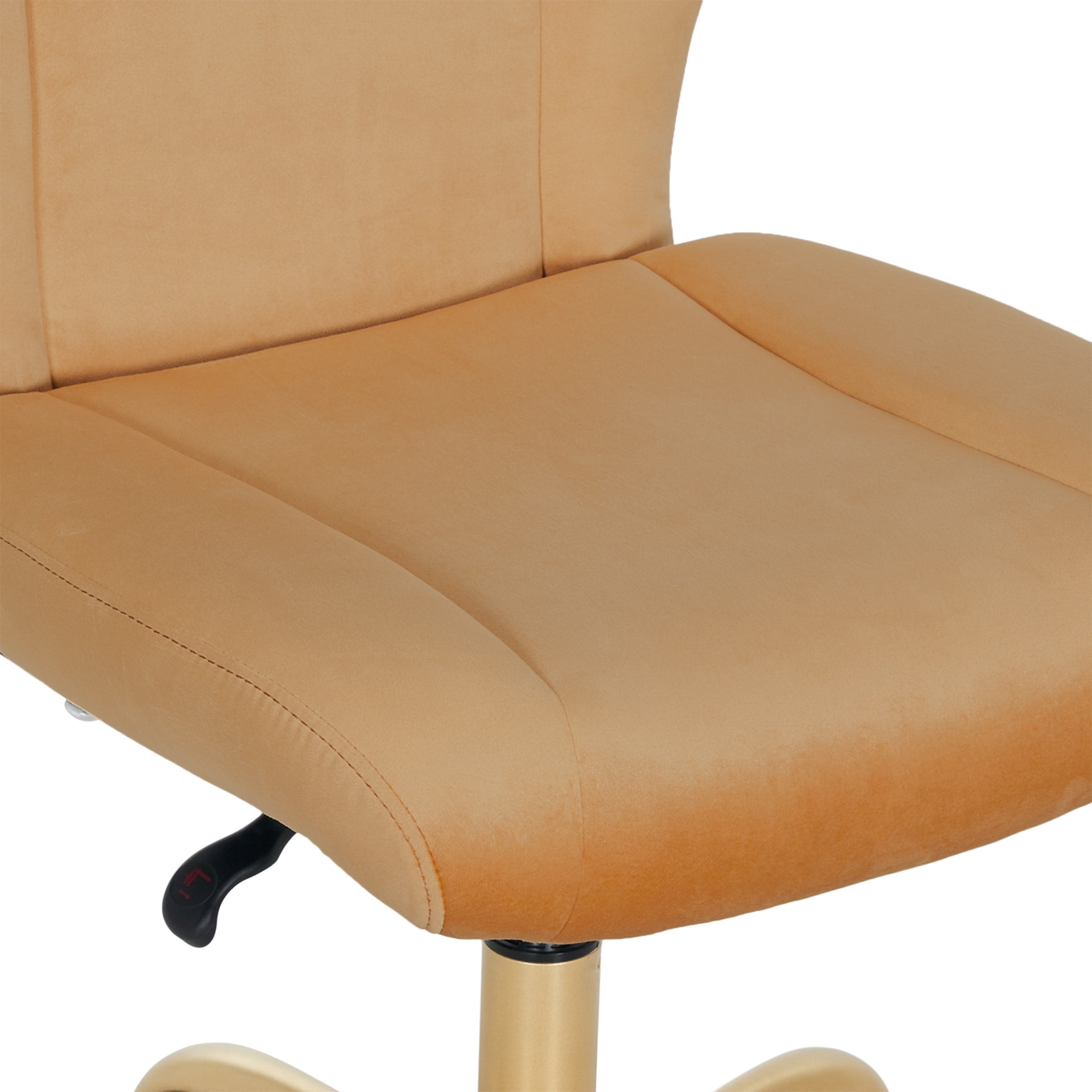 Mainstays Plush Velvet Office Chair, Dusty Gold