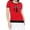 Red/Black, variant on YEMAK Women's Short Sleeve Crewneck Cat Print Casual T-Shirt Sweater MK32004CAT-DUSTY ORANGE/BLACK-M