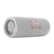 JBL Flip 6 White Portable Bluetooth Speaker and divvi! Case Bundle