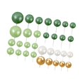 thumbnail image 4 of 32 adornos para tartas con forma de bola, mini globos de espuma, adornos para cupcakes DIY con verde, 4 of 9