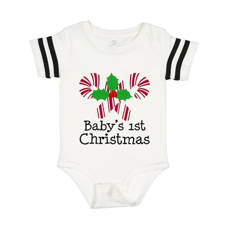 

Inktastic Baby s 1st Christmas Candy Canes Gift Baby Boy or Baby Girl Bodysuit