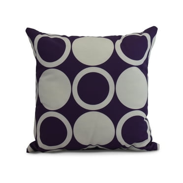 Simply Daisy, 26 x 26 Inch, ModCircles, Geometric Print Pillow, Purple