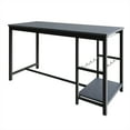 thumbnail image 5 of Castle Place 3-Piece Metal Dining Set with Integrated Wine Rack and Shelving, Black, 5 of 6