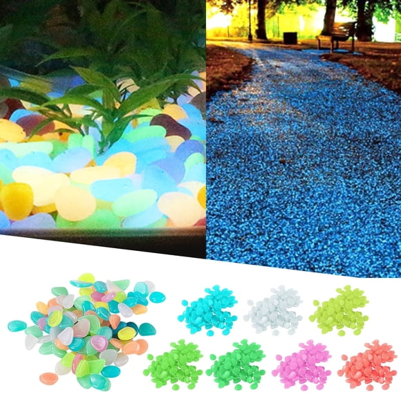 NANDIYNZHI Clearance 1Cm Small Luminous Stone Fish Tank Garden Fluorescent Micro Luminous Stone Colored Rocks D