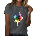 thumbnail image 1 of Mareep Hauts d'Été S-3TG T-shirt Imprimé à Col Rond Manches Courtes pour Femmes, Cadeau, 1 of 4