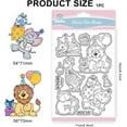 thumbnail image 6 of Jungle Animals Birthday Clear Stamps for Scrapbooking Birthday Wishes Silicone Stamps Cartoon Animals Sentiment Transparent Stamp for Card Making DIY Embossing Journaling, 6 of 8