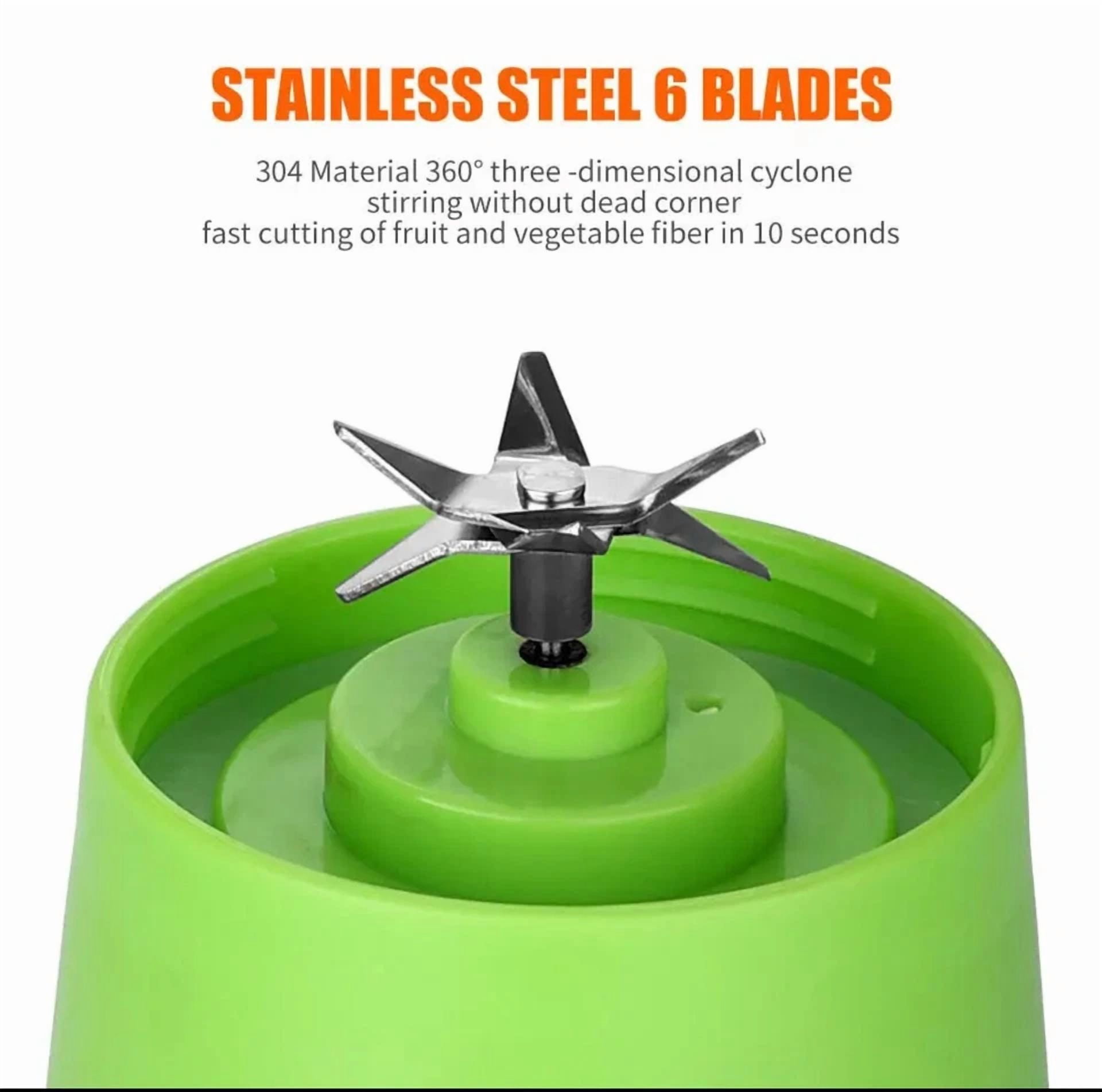 Black Portable Blender Juicer Cup Usb Rechargeable Smoothies Mixer Fruit Machine