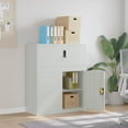 thumbnail image 1 of vidaXL File Cabinet Light Grey 90x40x110 cm Steel, 1 of 5