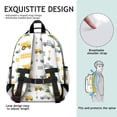 thumbnail image 5 of Tractor and Fences White Pattern Cute School Backpack Bag for School with Padded Back and Adjustable Shoulder Straps 15.25"x11.5"x5.25", 5 of 5