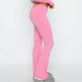 thumbnail image 7 of safuny Women's Yoga Legging Skinny Floor Pants Teen Holiday Solid Color Elastic Waist Trendy Trousers Casual Stretch Workout Streetwear Clearance Girls Hot Pink M, 7 of 7