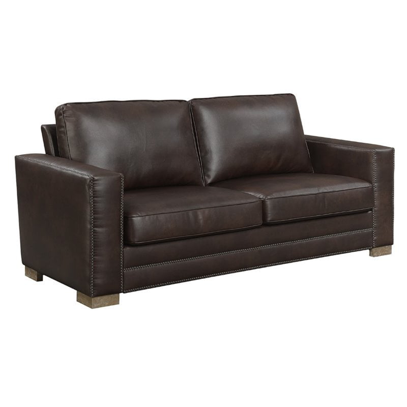 Serta Mason 81 Sofa In Brown Bonded, How To Clean Recycled Leather Couch