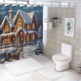 thumbnail image 7 of Fenyluxe Winter Print Shower Curtain 100% Polyester Fabric for Bathroom Decoration Set with Hooks 60x72, 7 of 7