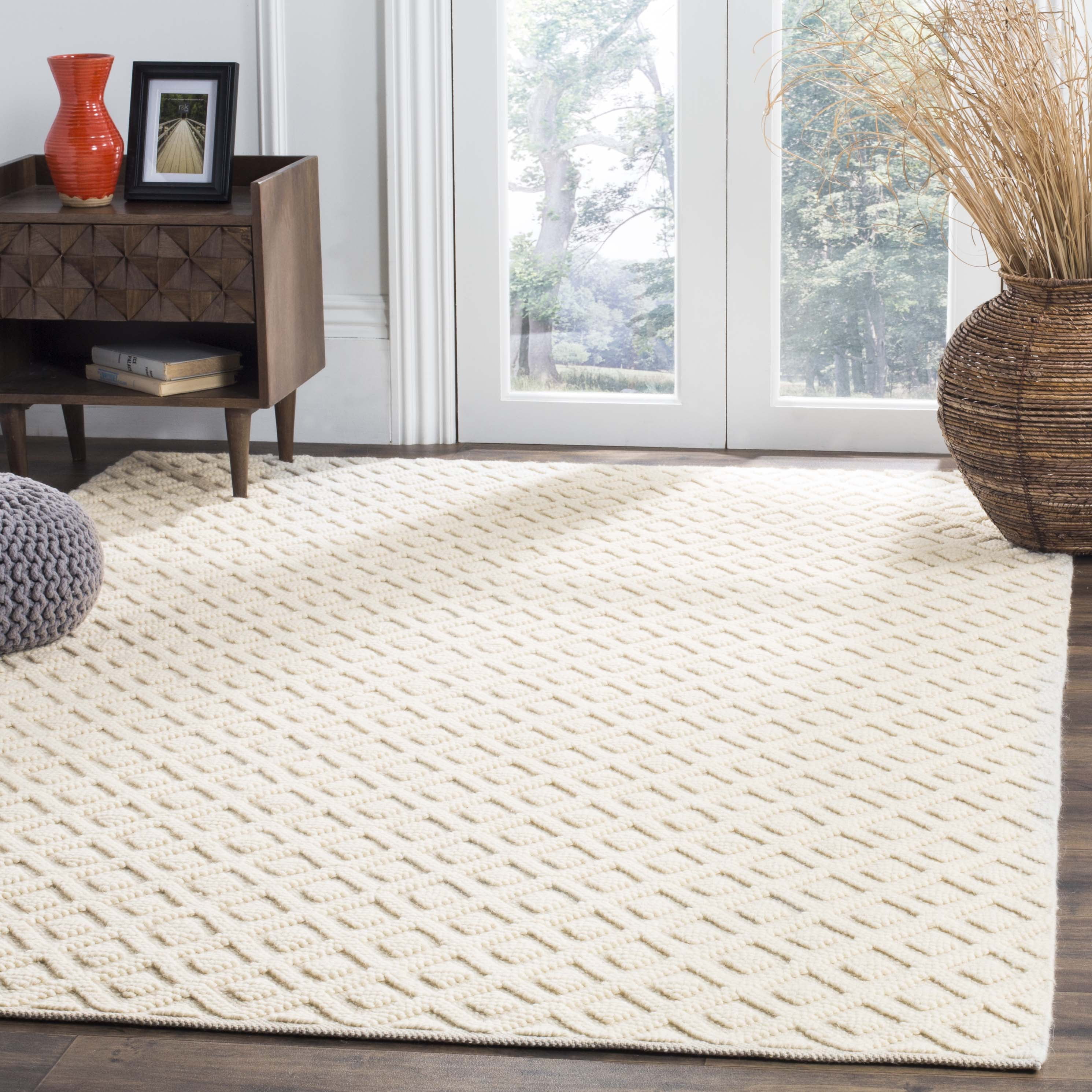 VERMONT  WOVEN  2x4 Wool Rug  Grey