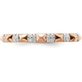 thumbnail image 4 of Avariah Solid 14k Rose Gold Stackable Expressions Diamond Ring - Ring Size 7.0 Natural Diamonds, 4 of 8