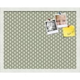 thumbnail image 2 of PinPix ArtToFrames 14x18 Custom Cork Bulletin Board Yellow And Blue Waves   Poster Board Has a Fabric Style Canvas Finish, Framed in Satin White Frame (PinPix-321), 2 of 6