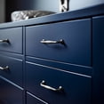 thumbnail image 4 of Goo-Ki 6 Pack 3.8'' Center to Center Vintage Satin Nickel Cabinet Pulls, Sleek Zinc Alloy Cabinet Handles for Classic Furniture Drawer Hardware, 4 of 7