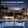 thumbnail image 5 of MELLCOM Pergola Louvered 10x20, Hardtop Pergola with Adjustable Roof for Sun & Rain Shade, Outdoor Gazebo with Integrated Drainage System, Modern Rustproof Patio Canopy Carport, 5 of 8