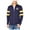 Blue - navyblue, variant on Club Room Mens Fleece Varsity Jacket, Blue, XX-Large