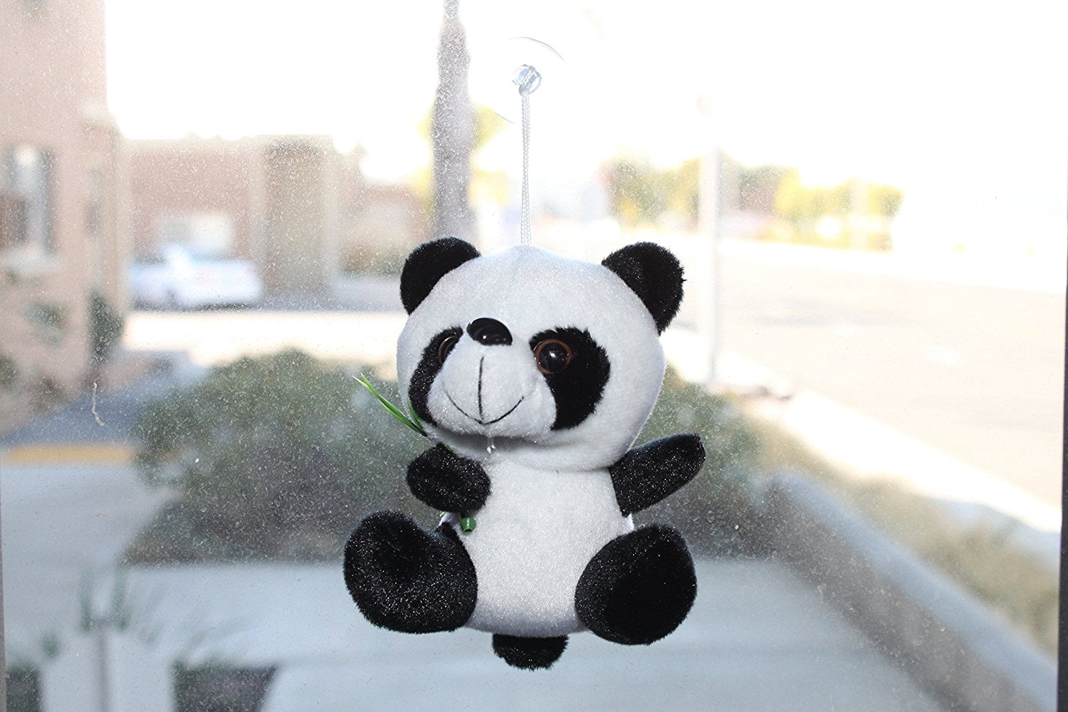 Set of 2~ Panda Cubs Eating Bamboo Stuffed Plush Wall Window Hanging Animal Toy Birthday Gift