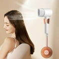 thumbnail image 3 of Soporte de pared para secador de pelo sin taladro | Soporte ajustable de 360 grados | Organizador de baño y tocador para herramientas de peinado, 3 of 5