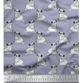 thumbnail image 1 of Soimoi Viscose Chiffon Fabric Pug Dog Print Fabric by Yard 42 Inch Wide, 1 of 3
