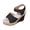 #Black, variant on Wedge Sandals for Women Dressy Summer Platform Shoes Espadrille Jute Wrapped Mid Heel Open Toe Dressy Party Beach Wedding Stylish Footwear