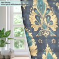 thumbnail image 4 of Yayeee Window Curtains Light Filtering 63"x42" Grommet Panel Pair Home Living Room Decor, Green Peacock Pattern, 4 of 7
