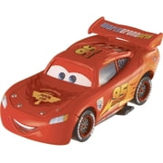 Disney / Pixar Metal Lightning McQueen with Racing Wheel Diecast Car