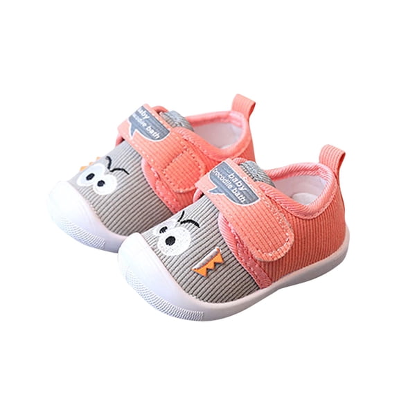 Gpaecead Baby Squeaky Shoes Fabric Soft Sole Anti Slip First Walker Whistle Shoes For Infant Toddler Boys Girls, Pink