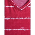 thumbnail image 5 of Secret Treasures Women's and Women's Plus V-Neck Shibori Stripe Tank Top Chemise, 5 of 6