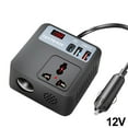 thumbnail image 1 of Car Inverter, 200W Power Conversion, Black/White ABS, Multiple Protections, 1 of 8