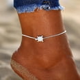 thumbnail image 2 of Ruanlalo Bohemian Turtle Anklet Women Ankle Bracelet Summer Beach Foot Jewelry Party Gift Silver, 2 of 6