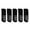Black, variant on Women's Comfort No-Show Socks Clear Ultrathin Slippers Non- Massage Bottom Seamless Mid-Calf Silk Five Pair Pack