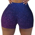 thumbnail image 2 of Balery Neon Glitter Pantalones cortos de entrenamiento estampados para mujer, sin costuras, ajustados, para gimnasio, yoga, correr, deportes, ejercicio activo, fitness.-Small, 2 of 8