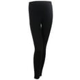 thumbnail image 1 of Cotton Full Length Leggings Plain Skinny Pants For Women Junior Size, Black, Large, 1 of 3