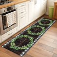 thumbnail image 3 of Spring Eucalyptus Leaves 2'x6' Runner Rug, Farmhouse Botanical Brown Wood Washable Non-Slip Area Rugs for Hallway Kitchen Floor Bedroom Entryway, StainResistant Laundry Carpet Decoration Indoor Mat, 3 of 9