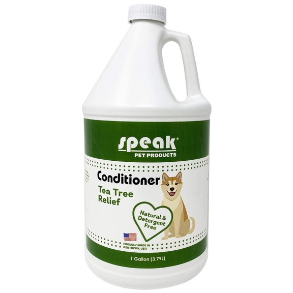 Speak Pet Products Natural Leave-in Conditioning Spray Refill, for Dogs, Tea Tree Relief, 1 Gallon