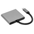 thumbnail image 4 of Adaptador convertidor 4K de estación de acoplamiento 2 en 1 de tipo C a concentrador de interfaz multimedia de alta definición, 4 of 14