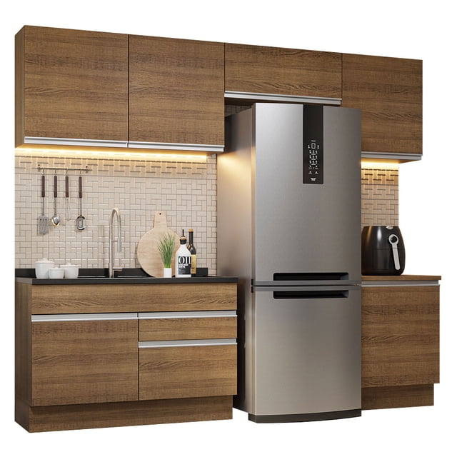 Cocina Integral 260cm Glamy Madesa 05 Marrón