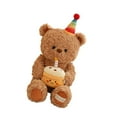 thumbnail image 3 of Juguete de muñeca de peluche, cómoda decoración del hogar, lindo juguete de peluche, muñeca de peluche para niños, adolescentes, niños y niñas, Oso, 3 of 8