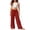 Z10 Brick Red, variant on FASHOFT Girls Wide Leg Palazzo Pant Loose Straight Elastic Waist Spring Summer Beach Lightweight Dress Pant for Kids Grey
