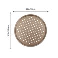 thumbnail image 2 of 1pc Non-stick Carbon Steel Pizza Pan Practical Pizza Tray Baking Tool (Golden), 2 of 7