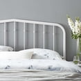 thumbnail image 3 of Headboard, King Size, Metal, White, Modern Contemporary Urban Design, Bedroom Master Guest Suite, 3 of 7