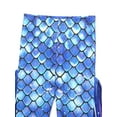thumbnail image 5 of iEFiEL Womens Halloween Mermaid Costume Shiny Fish Scales Leggings Stretchy Gym Running Tight Pants Blue M, 5 of 7