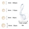 thumbnail image 2 of Cuentas de cristal de perlas blancas, paquete de 440 cuentas redondas, para hacer joyas, 2 of 5