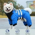 thumbnail image 4 of HQREA Medium Small Dog Coat Full Body Waterproof Winter Puppy Outdoor Jacket Thick Pet Jumpsuit Snowsuit, 4 of 6