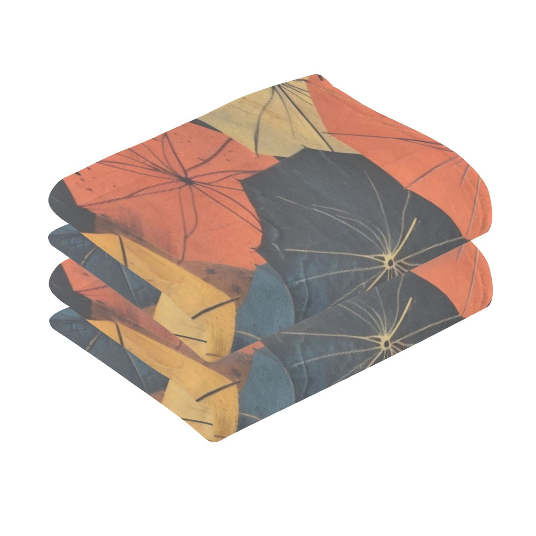 Cotton Towel Two-Piece 16x28 Inch One Sizex2 Face Towel Set Towel Set Cotton Hand Bath Towel Bathroom Beach Multicolor Umbrella