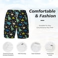 thumbnail image 5 of Lsque Mens Swim Trunks Dinosaur Pattern - Bathing Suit Compression Liner - Beach Swim Shorts Swimwear - (S-3XL) - Stretch Quick Dry -XX-Large, 5 of 9