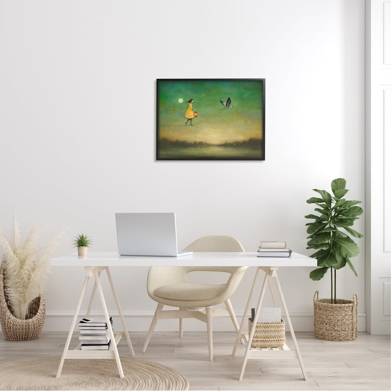 Stupell Industries Girl Following Bird Yellow Dress Vivid Green Landscape Framed Wall Art, 30 x 24, Design by Duy Huynh Stupell Industries Girl Following Bird Yellow Dress Vivid Green Landscape Framed Wall Art, 30 x 24, Design by Duy Huynh